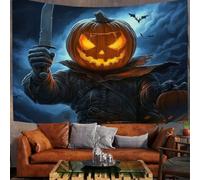 ZISTRCBAO Arazzo Da Parete Samurai Dalla Testa Di Zucca per Camera Da Letto | Arazzi a Muro Stile Dark Terrore Arredamento Casa Salotto Attaccatura a Muro Arazzo Da Parete Arredo Casa 200x150cm