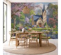 ZISTRCBAO Carta Da Parati Seta 250x175cm Stile Fiabesco Pastorale