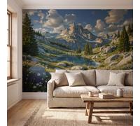 ZISTRCBAO Carta Da Parati Seta 300x210cm Paesaggi Naturali Alpini