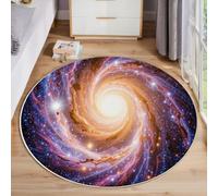 ZISTRCBAO Galassia A Spirale Tappeti Para Dormitorio, Galassia Dei Sogni Morbido Antiscivolo Tappeto Rotondo, Viola Tappeto Rotondo per Cucina Casa Zona Balcone Tappet Tavolino, 60cm