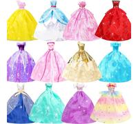 ZITA ELEMENT, set con 5 abiti alla moda da sera per Barbie, fatti a mano, ottimo come regalo di Natale