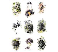 Zita`s Creative Carta di riso A3 - Bouquet of Violets. Motivo seta di paglia, carta per decoupage