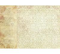 Zita`s Creative Carta di riso A3 - Scritta con motivo in seta di paglia, carta per decoupage