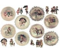 Zita`s Creative Carta di Riso A4 - Vintage Winter 1. Carta Effetto Seta di Paglia, Carta Decoupage