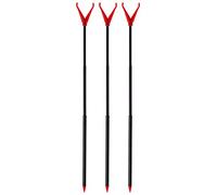 Zite Set di 3 supporti telescopici per canna da pesca, 30-75 cm
