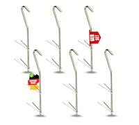 Zite Fishing - Set di ganci per affumicatura a V [6,12,18 pezzi in set] anche carne, formaggio e altro ancora, gancio per affumicare, in acciaio inox