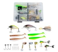 Zite Set di pesci bersaglio per pesce persico, set da 24 pezzi con Wobbler, Spinners, Jigspinners e Bladed Jigs, set per pesci predatori con esche in gomma InZite Pershad, snaps e girelli di sicurezza