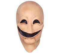 ZITFHMOW Maschera in lattice per Halloween, maschera aliena sorridente mostro diavolo copertura per la testa raccapricciante costume cadavere festa in lattice testa piena M-ask