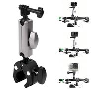 Zithgen Supporto per Fotocamera per Bici e Moto a doppia testa a sfera a 360° con viti da 1/4 Compatibile con DJIOsmo Pocket Action Osmo Mobile 6 4 3 2 Insta360 AcePro One R RS Go 2 3 GoPro ecc.