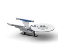 ZITIANYOUBUILD Enterprise-A, astronave con espositore da 716 pezzi, kit di costruzione MOC per bambini dai 18 anni in su, Zitianyou-7515