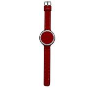 ZITTO Orologio DIVA EDITION edizione diva ROSSO glitter elegante per donna ragazza mini Led Touch Silicone impermeabile Donna 36 mm + omaggio confezione glitterata argento + portachiave con paillettes