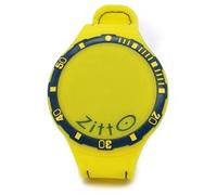 Zitto Watch Active Orologio in silicone quadrante led - Waterproof (Solar Yellow, Grande(44 mm diam. cassa))