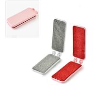 Zittop 2 spazzole pieghevoli portatili per la rimozione dei pelucchi, riutilizzabili, utilizzate per vestiti, peli di animali domestici, divani, rimozione lanugine di tessuto, ecc. (bianco e rosa)