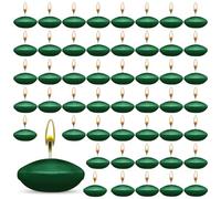 ZITUZY 50 candele galleggianti, 3,8 cm, non profumate, candele rotonde, per piscina nuziale, piscina di San Valentino, cene, decorazioni natalizie (verde)