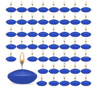 ZITUZY 50 candele galleggianti non profumate, candele galleggianti decorative, senza profumo, per piscina nuziale, vasca da bagno di San Valentino, cena, decorazioni natalizie (blu)