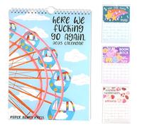 ZITUZY Calendario 2025 da Muro, Here We Go Again Calendario 2025, Calendario Annuale 2025, Calendario Famiglia, Planner Mensile 2025, Ruota Panoramica Divertente Calendario per Famiglia, Ufficio