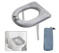 ZITUZY Cuscino Gonfiabile del Sedile Della Toilette, Rialzo per WC Salvagente Adulto, Cuscino Gonfiabile per WC con Ventose Pompa, per Adulti di Tutte le Età, Allevia il Dolore al Coccige (Grigio)