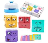 ZITUZY Puzzle a cubo di legno, puzzle 3D, per bambini dai 3 anni in su, gioco di corrispondenza in legno, gioco per bambini