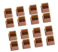 ZIUBMVDYC 16 pezzi Protezioni for pavimenti in silicone for gambe di sedie con feltro antiscivolo, tazza for mobili for in legno duro -Protezioni per gambe di sedie