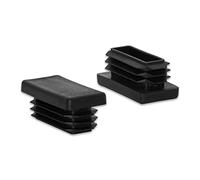 ZIUBMVDYC 4 pezzi tappi di plastica rettangolari for tubi durevoli terminali for fori inserti for, nero -Protezioni per gambe di sedie(20 x 40mm)
