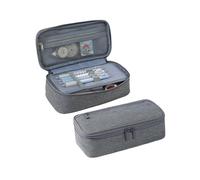 ZIUBMVDYC Astuccio per cancelleria, Astuccio portapenne Oxford a 2 strati 23 cm multicolore for ufficio scolastico(Grey)