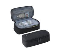 ZIUBMVDYC Astuccio per cancelleria, Astuccio portapenne Oxford a 2 strati 23 cm multicolore for ufficio scolastico(Black)