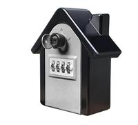 ZIUBMVDYC Cassaforte per chiavi da parete, Portachiave con codice ripristinabile a parete, cassaforte for chiavi da esterno, di combinazione sicurezza(Grey)