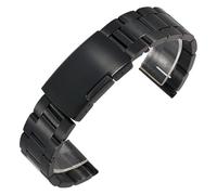 ZIUBMVDYC Cinturino per orologio in acciaio inox, 18mm 20mm 22mm 24mm 26mm 28mm 30mm cinturino con fibbia pieghevole da uomo cinturino di ricambio for orologio da polso accessori(Black,22mm)