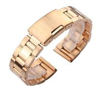 ZIUBMVDYC Cinturino per orologio in acciaio inox, 18mm 20mm 22mm 24mm 26mm 28mm 30mm cinturino con fibbia pieghevole da uomo cinturino di ricambio for orologio da polso accessori(Gold,20mm)