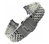 ZIUBMVDYC Cinturino per orologio in acciaio inox, Cinturini con estremità curve for cinturino 18mm 19mm 20mm 21mm 22mm 24mm 26mm 28mm 30mm Cinturino universale(Silver,22mm)