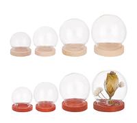 ZIUBMVDYC Cupola in vetro, 8 set di campane vetro 4 dimensioni con vetrina decorativa for vasetti base in 2 colori