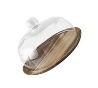 ZIUBMVDYC Cupola in vetro, Vassoio da portata for cupcake, coperchio for piatto torta, supporto rotondo for dessert, tagliere for salumi, cloche for formaggi, for con cupola