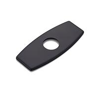 ZIUBMVDYC Decorazione di Copertura del Tubo, Accessori for Rubinetto da Cucina for lavabo Nero Copriforo Piastra di Copertura Lavandino del Bagno Rosetta di Montaggio inutilizzata(Square Black)