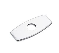 ZIUBMVDYC Decorazione di Copertura del Tubo, Accessori for Rubinetto da Cucina for lavabo Nero Copriforo Piastra di Copertura Lavandino del Bagno Rosetta di Montaggio inutilizzata(Square Silver)