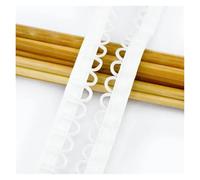 ZIUBMVDYC Elastico con asole, Elastici in Nylon con asola for Finiture Abito da Sposa, Bianco e Nero, 2-10 Metri(White,5Meters)