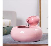 ZIUBMVDYC Fontana da Tavolo per Interni, Fontana Zen for Interni ed Esterni, Decorazione for la casa, Tavolo, scrivania, Ufficio, L 7,6" x P 7,6" x A 5,9" for Camera da Letto(Pink)
