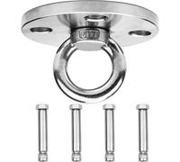 ZIUBMVDYC Ganci per amache Resistenti, 1 Set di Ganci for Altalena in Metallo, girevoli Rotondi, Accessori for Appendere con Vite, sopportabili Fino a 120 kg for Yoga, Argento