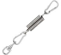 ZIUBMVDYC Ganci per amache Resistenti, 1 Set Gancio oscillante in Acciaio Inossidabile a Molla Ammortizzante Universale for Sospensione Esterna Argento