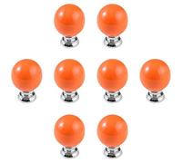 ZIUBMVDYC Maniglie in ceramica per porte, Set di 8, maniglie in ceramica for ante di armadietti, guardaroba, librerie, pomelli for mobili(Orange)