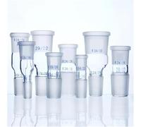 ZIUBMVDYC Pallone scientifico di Set, 1 Adattatore for Vetro da Laboratorio 24 * 19/19 * 14/29 * 24/19 * 24/24 * 29, Giunto di Collegamento Femmina/Maschio in Vetro(29 to 24 Type 2)