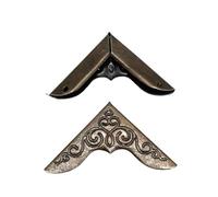 ZIUBMVDYC Protezioni angolari per Libri retrò, Paraspigoli in Ferro for Libri Multicolor 23x23 mm 20 pz(Bronze)