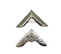 ZIUBMVDYC Protezioni angolari per Libri retrò, Paraspigoli in Ferro for Libri Multicolor 23x23 mm 20 pz(Silver)