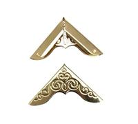 ZIUBMVDYC Protezioni angolari per Libri retrò, Paraspigoli in Ferro for Libri Multicolor 23x23 mm 20 pz(Gold)