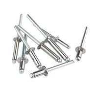 ZIUBMVDYC Rivetti ciechi in Alluminio, 50 Pezzi Rivetti Pop Alluminio M3.2 Testa bombata 6 mm(M3.2-14mm)