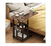 ZIUBMVDYC Tavolino a forma di C, Tavolino Porta Computer Servitore Con Ruote Regolabile Multicolor 40 x 80 cm(Black Oak Color)
