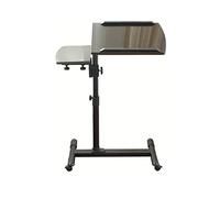 ZIUBMVDYC Tavolino a forma di C, Tavolino Servitore Regolabile Con Ruote Inclinabile 60cmx40cm Altezza 64cm-95cm Multicolor(A)