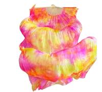 ZIUBMVDYC Ventaglio da Danza in Seta, Veli da Danza del Ventre in Pura Seta Naturale for Donne, ventagli Spettacolo, Costumi e Accessori for la Un Paio di Colorati(Sky Blue,M)