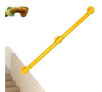 ZIUSFAC Corrimano da Parete Barra di Sostegno in Acciaio Inox Ringhiera per Scale Antiscivolo Maniglione Doccia Cerchi Luminosi Ringhiere per Veranda Terrazza(Yellow,11.5ft/350cm)