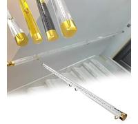 ZIUSFAC Corrimano per Scale in Acrilico Barra di Sostegno Trasparent 50-500cm Ringhiere per Scale con Supporto A Parete Maniglione per Soffitto Garage Gradini(Clear,6.6ft/200cm)