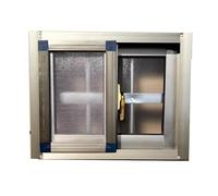 ZIUSFAC Finestra Scorrevole per Ripostiglio Finestra Seminterrato con Zanzariera Rimovibile Finestra Seminterrato Orizzontale 40-100cm(Champagne,(WxH) 60x45cm/24x18)